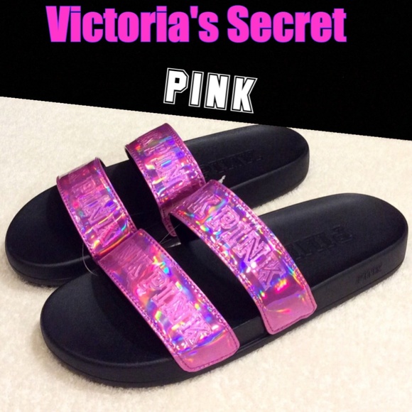 pink 2 strap sandals